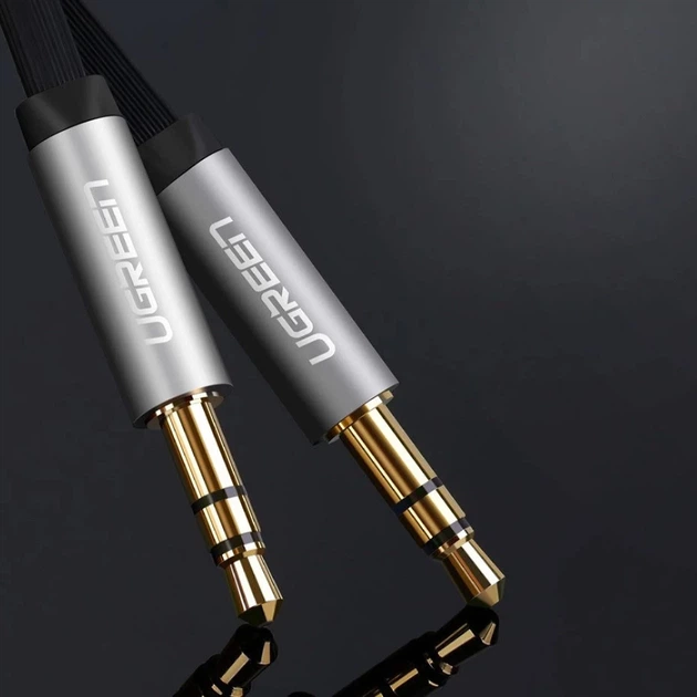 Кабель Ugreen AV119 Angled AUX 3.5mm Mini Jack to AUX 3.5mm Mini Jack 1m Black (10597B) - изображение 6