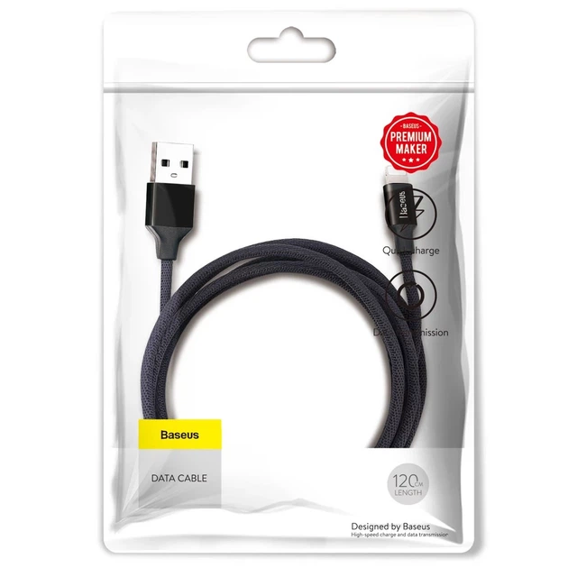 Кабель Baseus Yiven USB-A to Lightning 1.2m Black (CALYW-01) - изображение 12