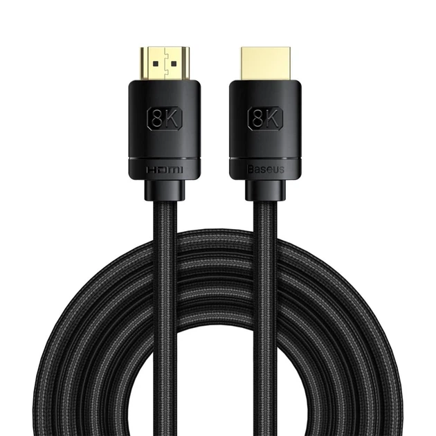 Кабель Baseus High Definition HDMI 8K to HDMI 8K 3m Black (CAKGQ-L01) - Фото 1 Кабель Baseus High Definition HDMI 8K to HDMI 8K 3m Black (CAKGQ-L01) - зображення 1