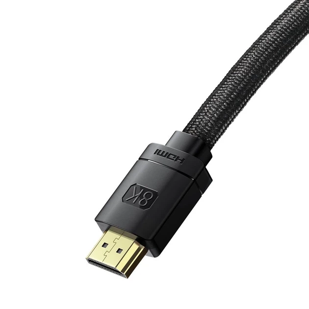 Кабель Baseus High Definition HDMI 8K to HDMI 8K 3m Black (CAKGQ-L01) - Фото 4 Кабель Baseus High Definition HDMI 8K to HDMI 8K 3m Black (CAKGQ-L01) - зображення 4