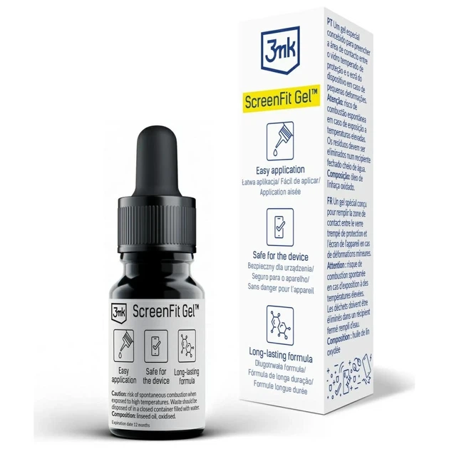 Гель для поклейки пленки на экран 3mk ScreenFit Gel 10 ml (5903108598934) - Фото 1 Гель для поклейки пленки на экран 3mk ScreenFit Gel 10 ml (5903108598934) - изображение 1