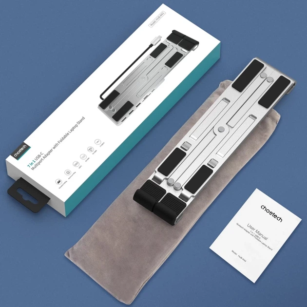 Док-станция для ноутбука Choetech 2xUSB-A/USB-C/HDMI/TF/SD Silver (HUB-M43-SL) - Фото 5 Док-станция для ноутбука Choetech 2xUSB-A/USB-C/HDMI/TF/SD Silver (HUB-M43-SL) - изображение 5