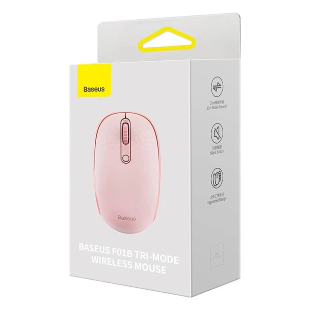 Бездротова миша Baseus F01B Tri-Mode Pink (B01055503413-00) - зображення 9