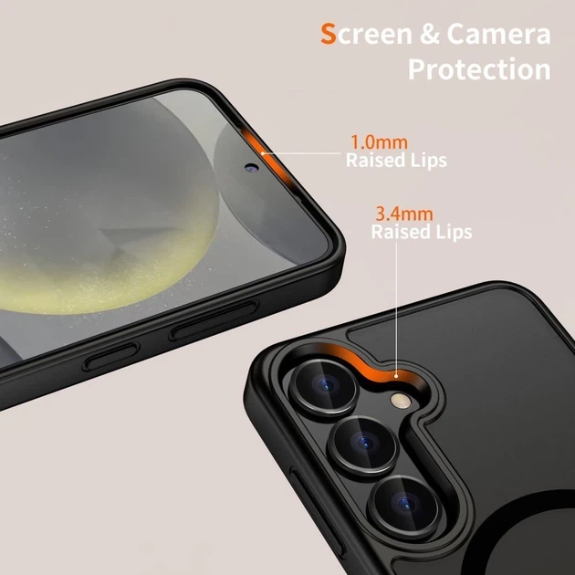 Чехол Tech-Protect MagMat для Xiaomi Poco F7 5G Black Clear with MagSafe (5906302330683) - изображение 3