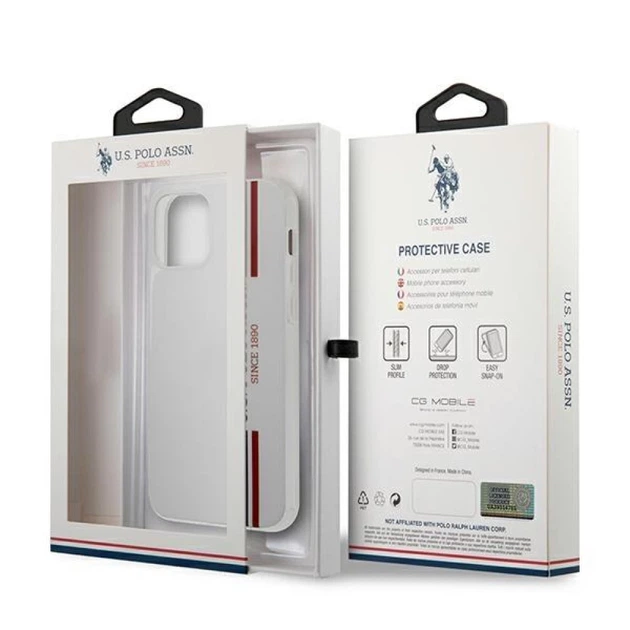 Чохол U.S. Polo Assn Tricolor Pattern Collection для iPhone 12 mini White (USHCP12SPCUSSWH) - зображення 10