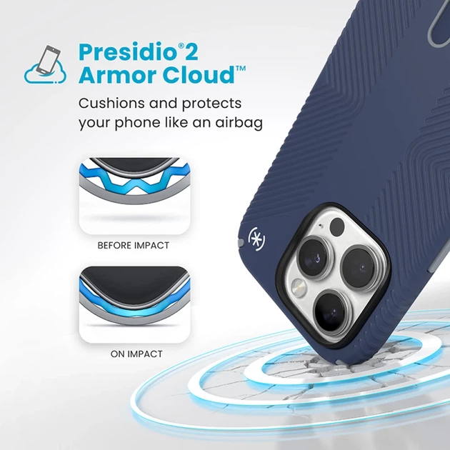 Чехол Speck Presidio2 Grip ClickLock для iPhone 16 Pro Coastal Blue Dust Grey with MagSafe (150701-3206) - изображение 4