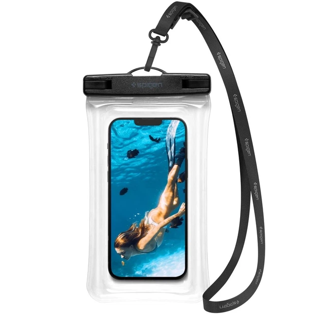 Водонепроникний чохол Spigen A610 Universal Waterproof Float 8.2" Crystal Clear (AMP04530) - Фото 1 Водонепроникний чохол Spigen A610 Universal Waterproof Float 8.2" Crystal Clear (AMP04530) - зображення 1