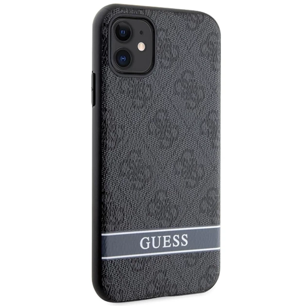 Чохол Guess 4G Stripe для iPhone 11 | XR Grey (GUHCN61P4SNK) - зображення 4