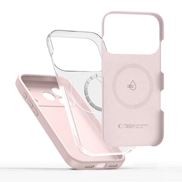 Чехол Tech-Protect Silicone для iPhone 17 Pro Pink Pearl with MagSafe (5906302330232) - изображение 2