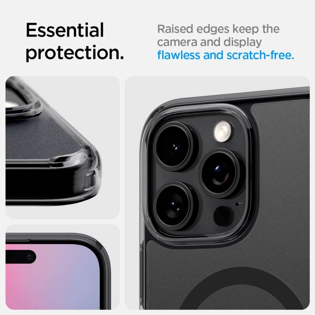 Чехол Spigen Ultra Hybrid "T" для iPhone 16 Pro Frost Black with MagSafe (ACS08514) - изображение 12