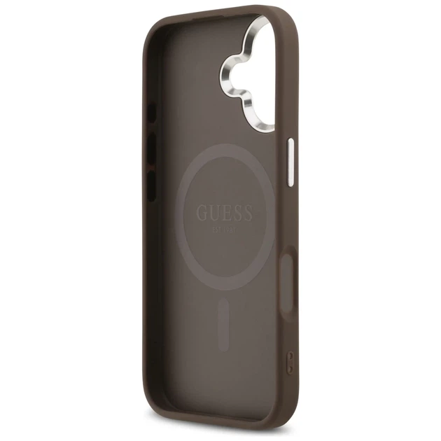Чохол Guess 4G Classic Logo для iPhone 17 Brown with MagSafe (GUHMP17SP4GSSMCW) - зображення 7