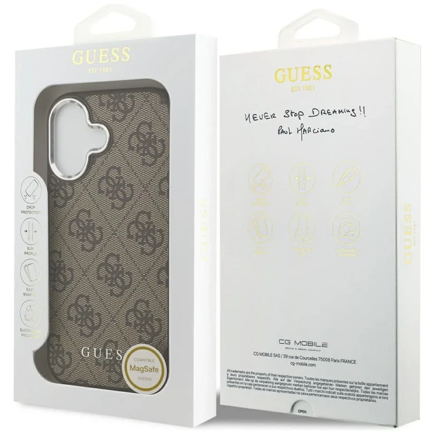 Чохол Guess 4G Classic Logo для iPhone 17 Brown with MagSafe (GUHMP17SP4GSSMCW) - зображення 8