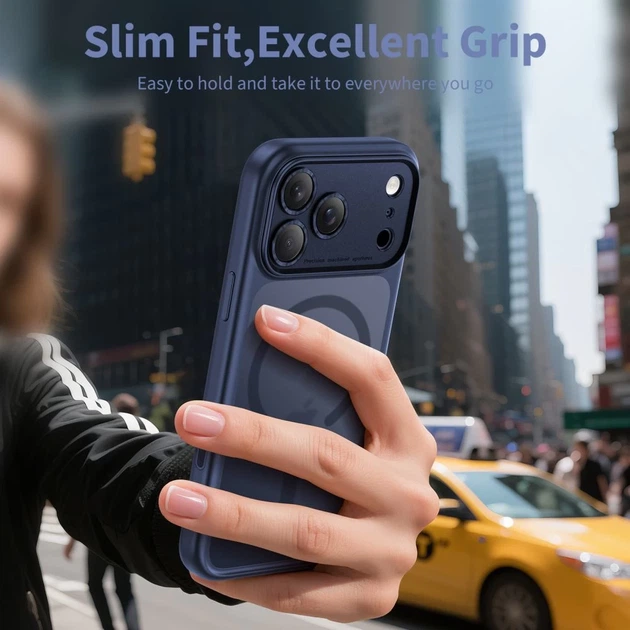 Чохол Tech-Protect MagPeak CC для iPhone 17 Pro Matte Deep Blue with MagSafe (5906302333790) - зображення 5