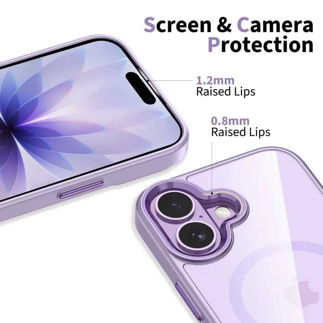 Чехол Tech-Protect MagMat для iPhone 17 Lavender Clear with MagSafe (5906302334193) - изображение 5