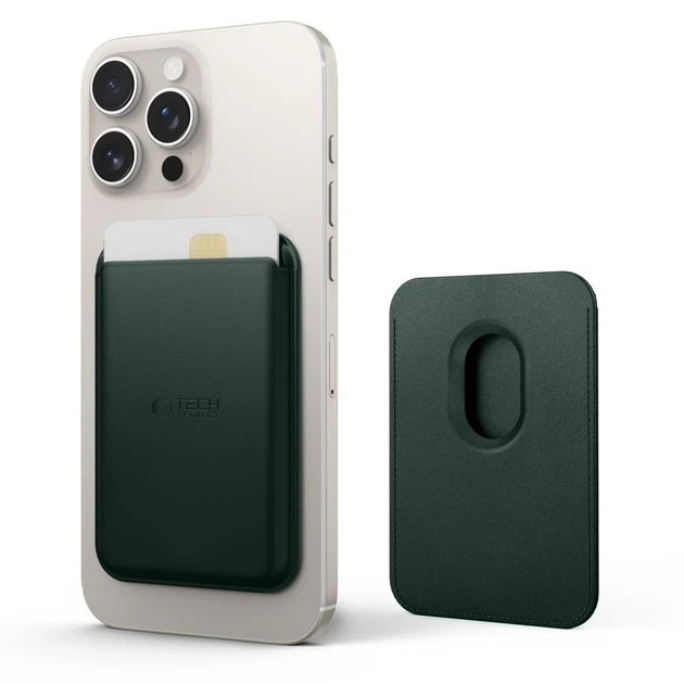 Магнітний гаманець Tech-Protect MagWallet Khaki with MagSafe (5906302361854) - зображення 2