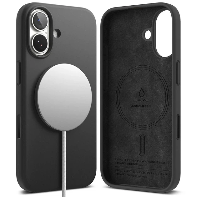 Чехол Ringke Silicone Magnetic для iPhone 17 с MagSafe Black (8800328811799) - изображение 2