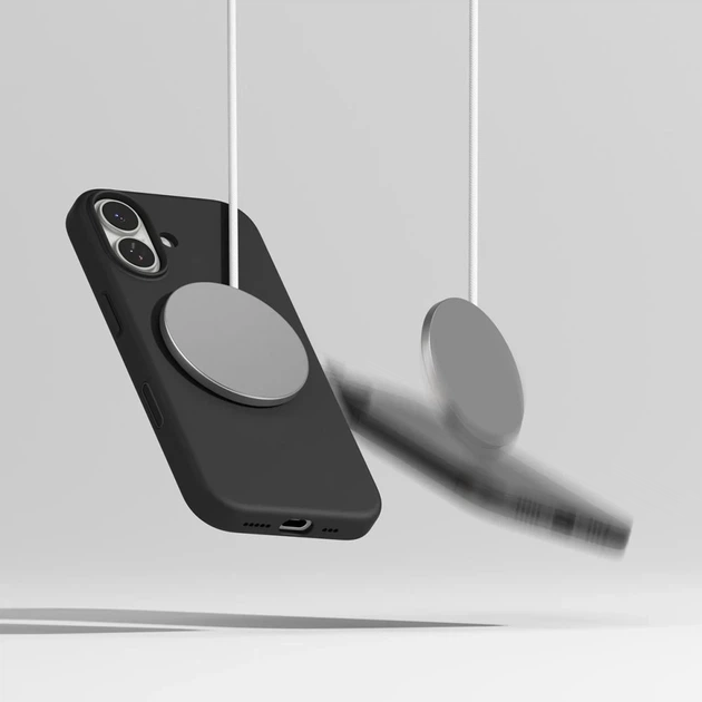 Чехол Ringke Silicone Magnetic для iPhone 17 с MagSafe Black (8800328811799) - изображение 8
