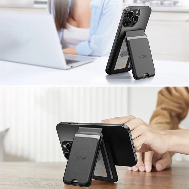 Магнитный кошелек Tech-Protect MagWallet Black with MagSafe (5906302361861) - изображение 4