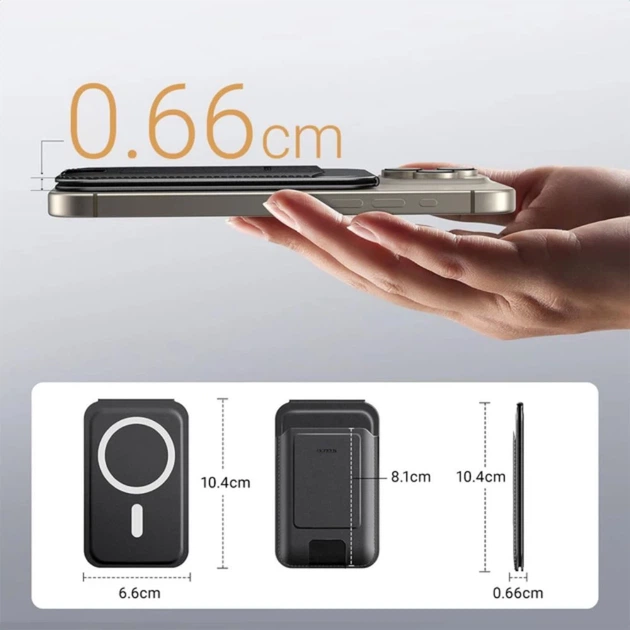 Магнитный кошелек Ugreen Stand Black with MagSafe (6941876241651) - изображение 4