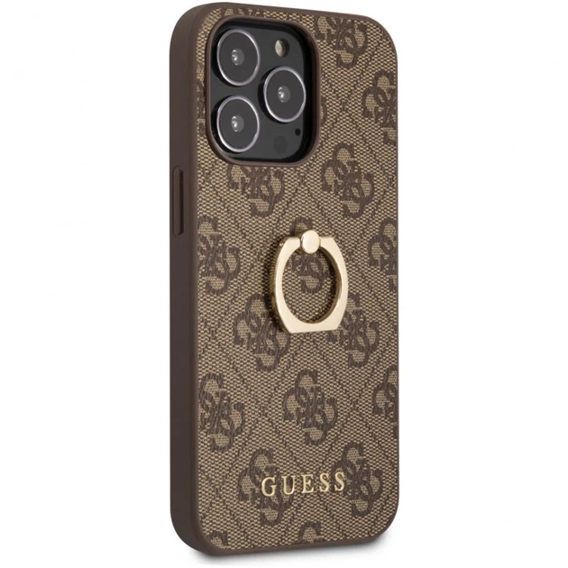 Чохол Guess Ring Stand для iPhone 13 Pro Brown (GUHCP13L4GMRBR) - Фото 2 Чохол Guess Ring Stand для iPhone 13 Pro Brown (GUHCP13L4GMRBR) - зображення 2