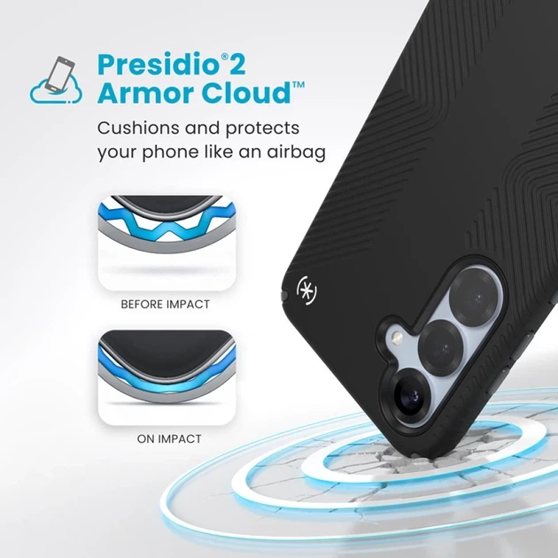 Чехол Speck Presidio2 Grip Magnet для Samsung Galaxy S25 Plus (S936) Black Slate Grey with MagSafe (150878-3205) - изображение 3