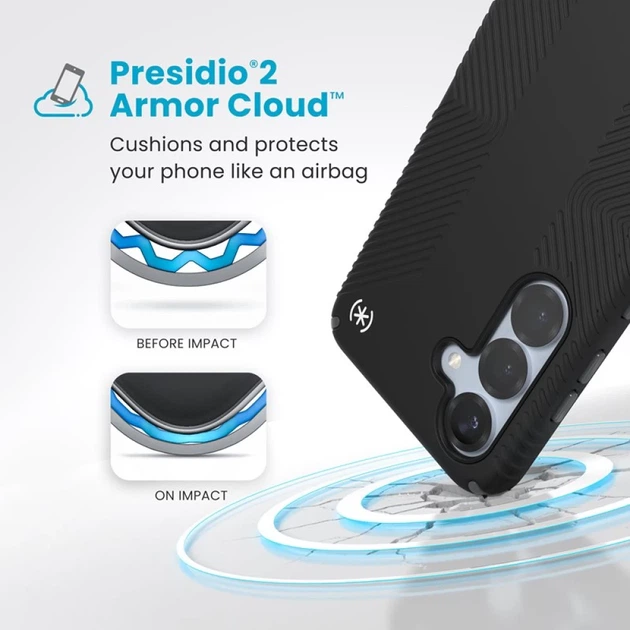 Чехол Speck Presidio2 Grip Magnet для Samsung Galaxy S25 (S931) Black Slate Grey with MagSafe (150866-3205) - Фото 3 Чехол Speck Presidio2 Grip Magnet для Samsung Galaxy S25 (S931) Black Slate Grey with MagSafe (150866-3205) - изображение 3