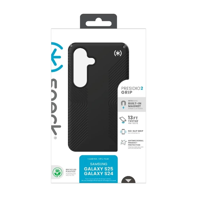 Чехол Speck Presidio2 Grip Magnet для Samsung Galaxy S25 (S931) Black Slate Grey with MagSafe (150866-3205) - Фото 14 Чехол Speck Presidio2 Grip Magnet для Samsung Galaxy S25 (S931) Black Slate Grey with MagSafe (150866-3205) - изображение 14