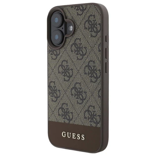 Чохол Guess 4G Stripe Collection для iPhone 16 Brown (GUHCP16SG4GLBR) - зображення 2