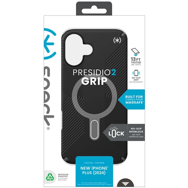 Чохол Speck Presidio2 Grip ClickLock для iPhone 16 Plus Black Slate Grey with MagSafe (150713-3205) - зображення 14