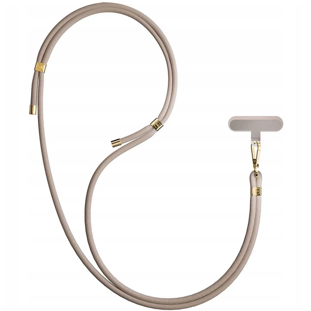 Универсальный шнурок 3mk EasyClip Elite Taupe with Gold Metal (5903108572606) - изображение 2