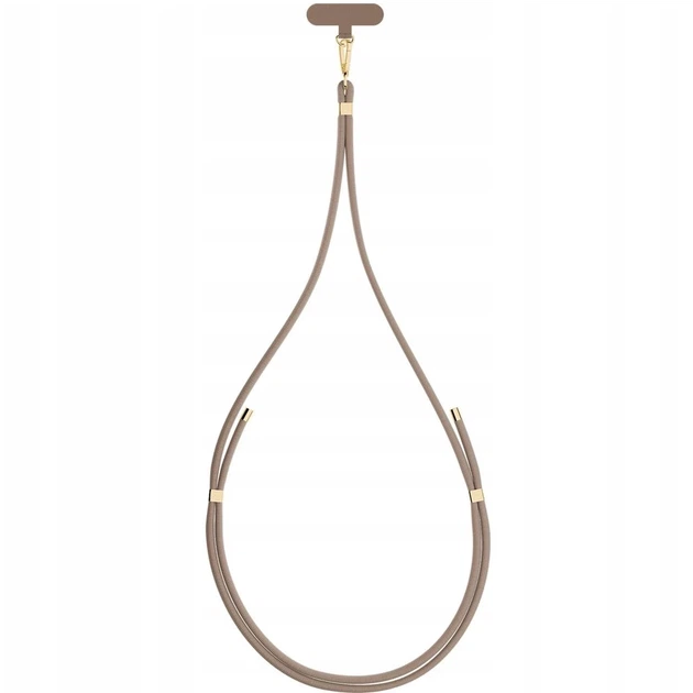 Универсальный шнурок 3mk EasyClip Elite Taupe with Gold Metal (5903108572606) - изображение 4
