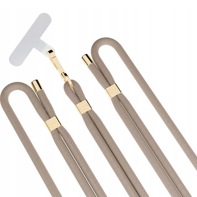 Универсальный шнурок 3mk EasyClip Elite Taupe with Gold Metal (5903108572606) - изображение 7