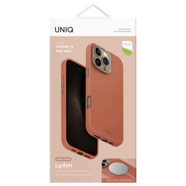 Чохол UNIQ Lyden для iPhone 16 Pro Max Terracotta with MagSafe (UNIQ-IP6.9P(2024)-LYDMTER) - зображення 7