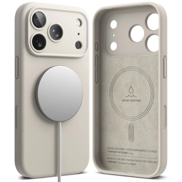 Чехол Ringke Silicone Magnetic для iPhone 17 Pro с MagSafe Stone (8800328811164) - изображение 2