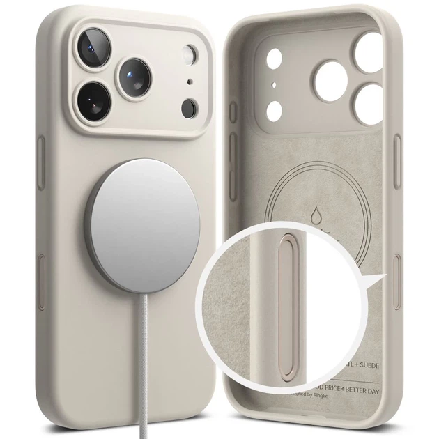 Чехол Ringke Silicone Magnetic для iPhone 17 Pro с MagSafe Stone (8800328811164) - изображение 3
