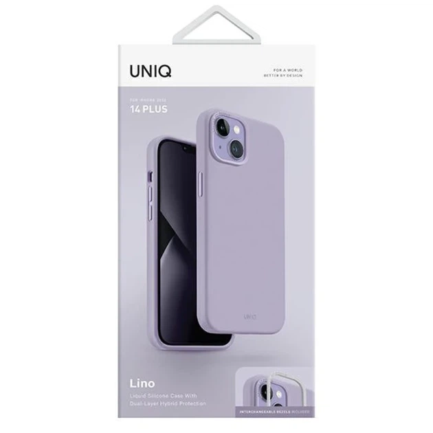 Чохол Uniq Lino для iPhone 14 Plus Lilac Lavender (UNIQ-IP6.7M(2022)-LINOLAV) - зображення 7
