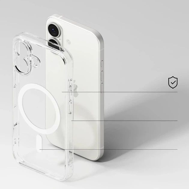 Чехол Ringke Fusion Magnetic для iPhone 17 Clear with MagSafe (8800328811492) - изображение 4