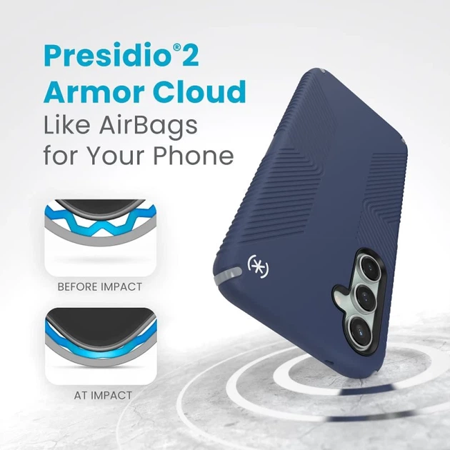 Чехол Speck Presidio2 Grip для Samsung Galaxy S23 FE (S711) Coastal Blue Dust Grey (150589-3206) - изображение 3