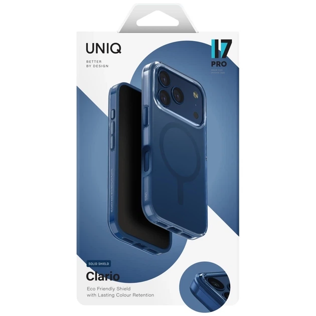 Чохол UNIQ Clario для iPhone 17 Pro Blue with MagSafe (UNIQ-IP6.3P(2025)-CLARMRBLU) - зображення 4
