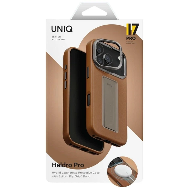 Чохол UNIQ Heldro Pro для iPhone 17 Pro Caramel with MagSafe (UNIQ-IP6.3P(2025)-HELPMCML) - зображення 6