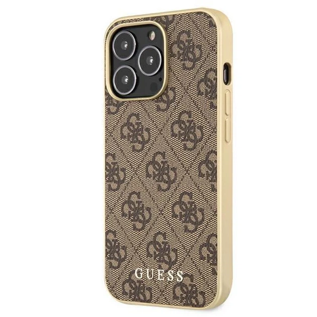 Чохол Guess 4G Collection для iPhone 13 Pro Brown with MagSafe Brown (GUHMP13LG4GB) - зображення 3