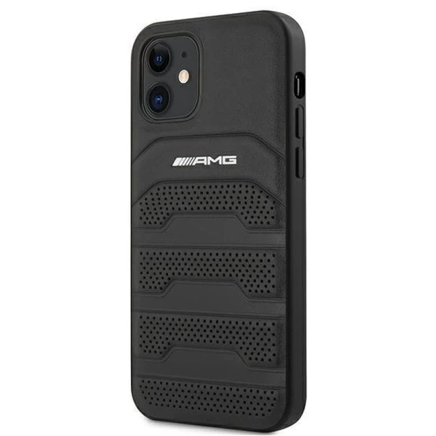 Чохол Mercedes для iPhone 12 mini Leather Debossed Lines Black (AMHCP12SGSEBK) - зображення 2