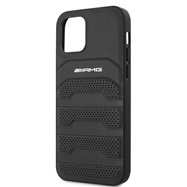 Чохол Mercedes для iPhone 12 mini Leather Debossed Lines Black (AMHCP12SGSEBK) - зображення 6