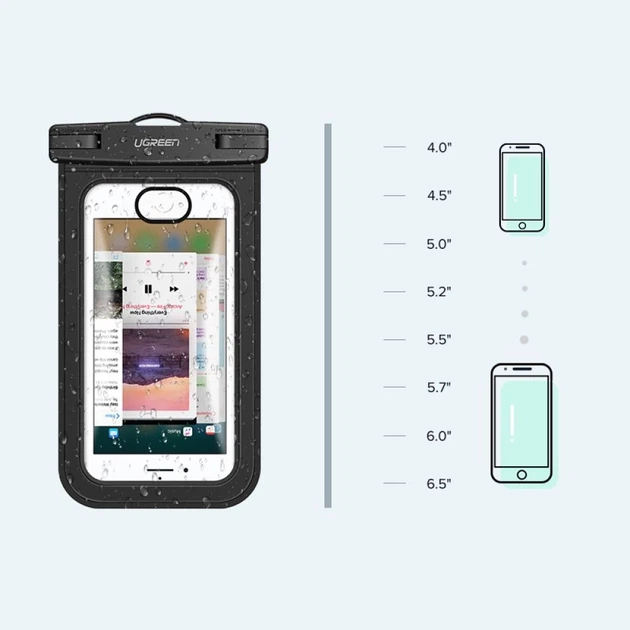 Водонепроникний чохол Ugreen Waterproof IPX8 Black (UGR192) - зображення 9