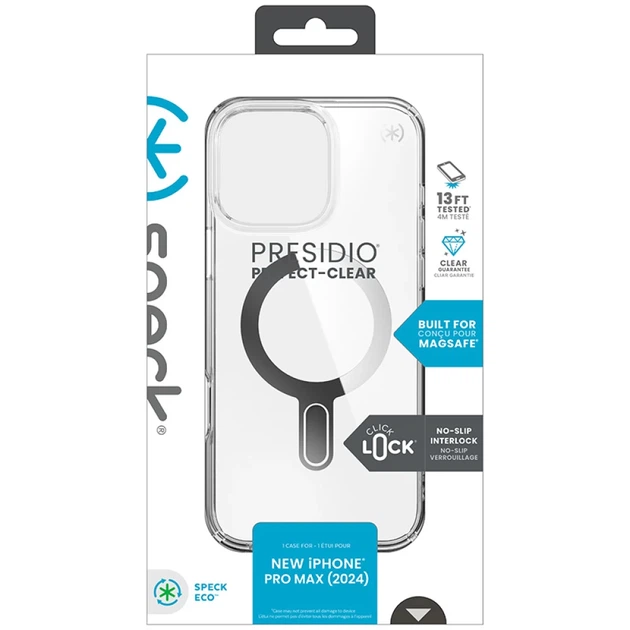 Чехол Speck Presidio Perfect-Clear ClickLock для iPhone 16 Pro Max Clear Chrome with MagSafe (150727-3199) - изображение 14