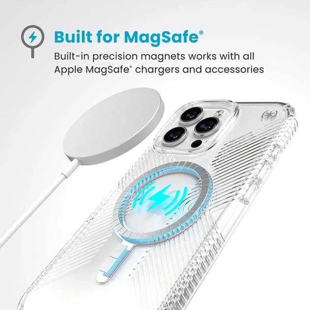 Чехол Speck Presidio Perfect-Clear Grip для iPhone 16 Pro Max Clear Chrome with MagSafe (150842-3223) - изображение 3