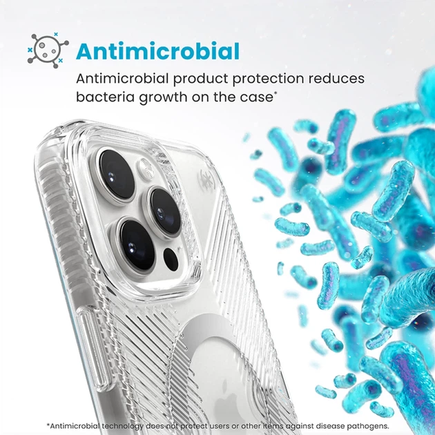 Чехол Speck Presidio Perfect-Clear Grip для iPhone 16 Pro Max Clear Chrome with MagSafe (150842-3223) - изображение 5