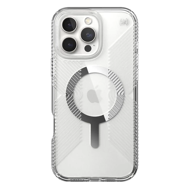 Чехол Speck Presidio Perfect-Clear Grip для iPhone 16 Pro Max Clear Chrome with MagSafe (150842-3223) - изображение 9