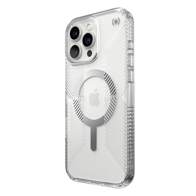 Чехол Speck Presidio Perfect-Clear Grip для iPhone 16 Pro Max Clear Chrome with MagSafe (150842-3223) - изображение 11
