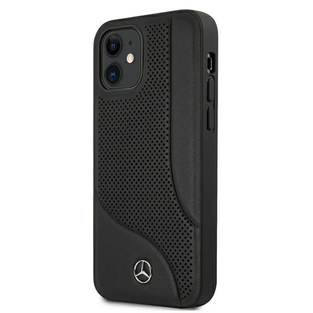 Чохол Mercedes для iPhone 12 mini Leather Perforated Area Black (MEHCP12SCDOBK) - зображення 2